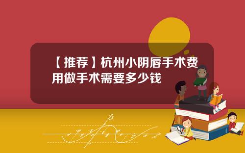 【推荐】杭州小阴唇手术费用做手术需要多少钱