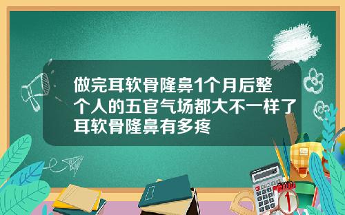 做完耳软骨隆鼻1个月后整个人的五官气场都大不一样了耳软骨隆鼻有多疼