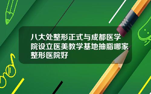 八大处整形正式与成都医学院设立医美教学基地抽脂哪家整形医院好