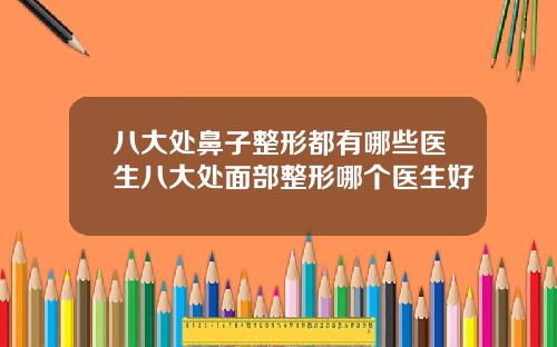 八大处鼻子整形都有哪些医生八大处面部整形哪个医生好