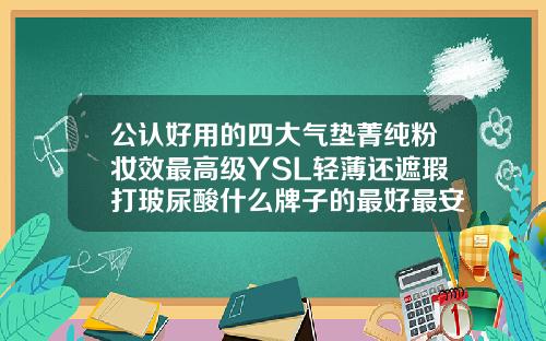 公认好用的四大气垫菁纯粉妆效最高级YSL轻薄还遮瑕打玻尿酸什么牌子的最好最安全