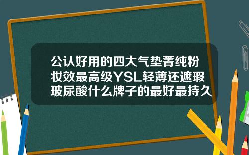 公认好用的四大气垫菁纯粉妆效最高级YSL轻薄还遮瑕玻尿酸什么牌子的最好最持久最安全