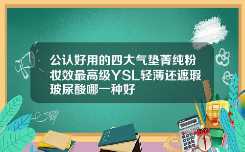 公认好用的四大气垫菁纯粉妆效最高级YSL轻薄还遮瑕玻尿酸哪一种好