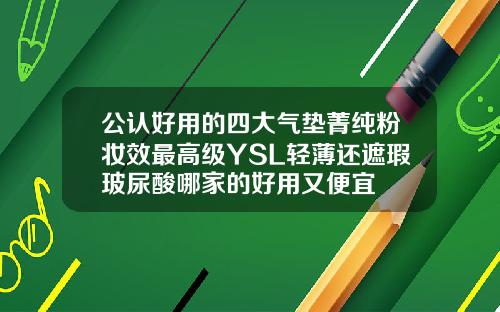 公认好用的四大气垫菁纯粉妆效最高级YSL轻薄还遮瑕玻尿酸哪家的好用又便宜