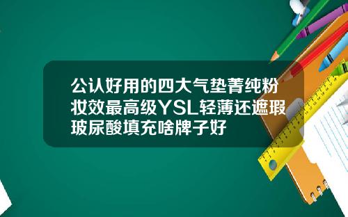 公认好用的四大气垫菁纯粉妆效最高级YSL轻薄还遮瑕玻尿酸填充啥牌子好