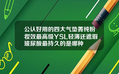 公认好用的四大气垫菁纯粉妆效最高级YSL轻薄还遮瑕玻尿酸最持久的是哪种