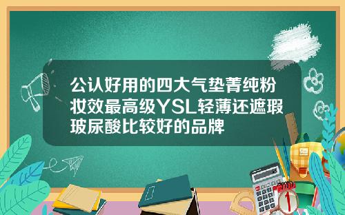 公认好用的四大气垫菁纯粉妆效最高级YSL轻薄还遮瑕玻尿酸比较好的品牌