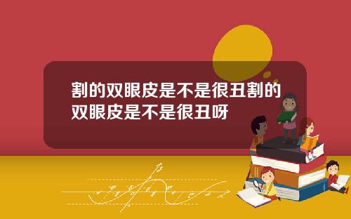 割的双眼皮是不是很丑割的双眼皮是不是很丑呀