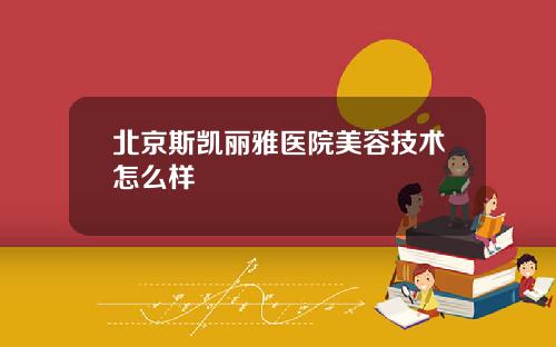 北京斯凯丽雅医院美容技术怎么样