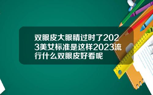 双眼皮大眼睛过时了2023美女标准是这样2023流行什么双眼皮好看呢