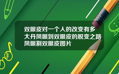 双眼皮对一个人的改变有多大丹凤眼到双眼皮的脱变之路凤眼割双眼皮图片