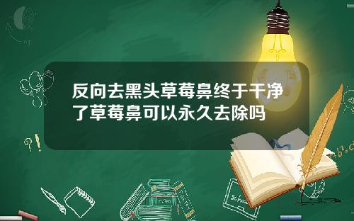 反向去黑头草莓鼻终于干净了草莓鼻可以永久去除吗