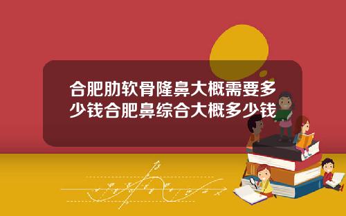 合肥肋软骨隆鼻大概需要多少钱合肥鼻综合大概多少钱