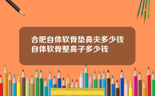 合肥自体软骨垫鼻尖多少钱自体软骨整鼻子多少钱