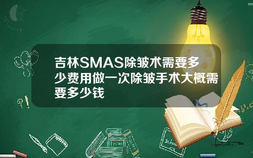 吉林SMAS除皱术需要多少费用做一次除皱手术大概需要多少钱