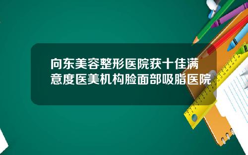 向东美容整形医院获十佳满意度医美机构脸面部吸脂医院