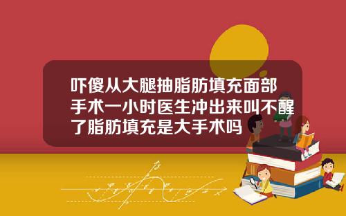 吓傻从大腿抽脂肪填充面部手术一小时医生冲出来叫不醒了脂肪填充是大手术吗