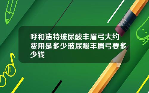 呼和浩特玻尿酸丰眉弓大约费用是多少玻尿酸丰眉弓要多少钱