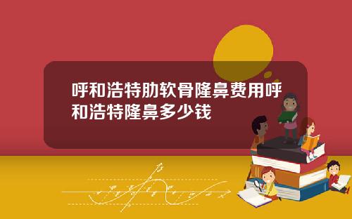 呼和浩特肋软骨隆鼻费用呼和浩特隆鼻多少钱