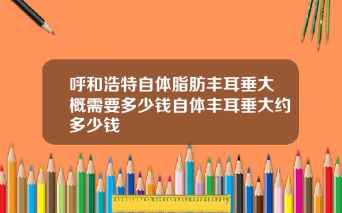 呼和浩特自体脂肪丰耳垂大概需要多少钱自体丰耳垂大约多少钱