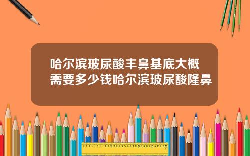 哈尔滨玻尿酸丰鼻基底大概需要多少钱哈尔滨玻尿酸隆鼻