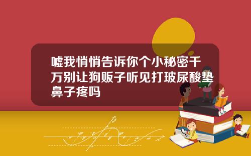 嘘我悄悄告诉你个小秘密千万别让狗贩子听见打玻尿酸垫鼻子疼吗