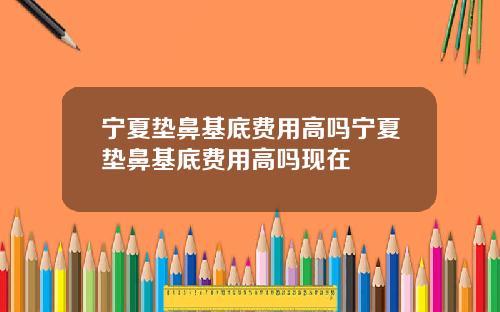 宁夏垫鼻基底费用高吗宁夏垫鼻基底费用高吗现在