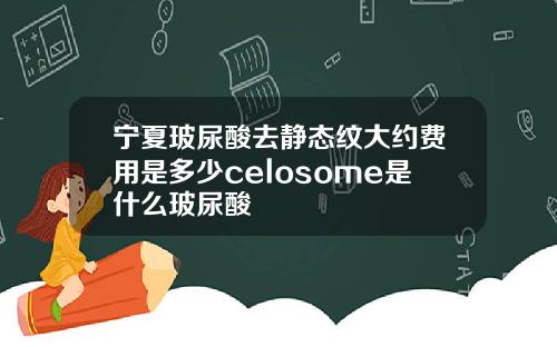 宁夏玻尿酸去静态纹大约费用是多少celosome是什么玻尿酸