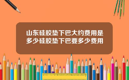 山东硅胶垫下巴大约费用是多少硅胶垫下巴要多少费用