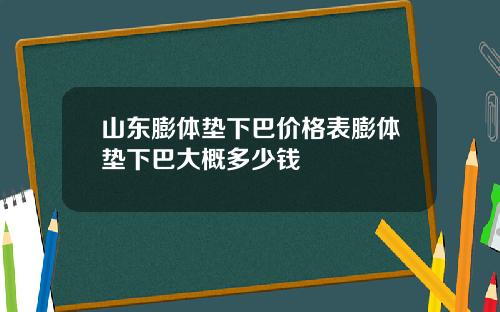 山东膨体垫下巴价格表膨体垫下巴大概多少钱