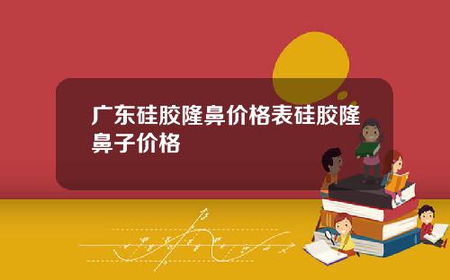 广东硅胶隆鼻价格表硅胶隆鼻子价格