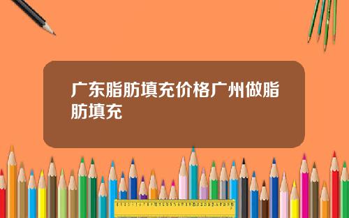 广东脂肪填充价格广州做脂肪填充