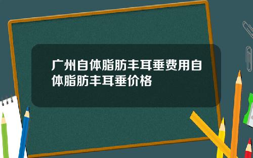广州自体脂肪丰耳垂费用自体脂肪丰耳垂价格