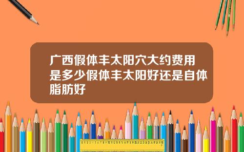 广西假体丰太阳穴大约费用是多少假体丰太阳好还是自体脂肪好
