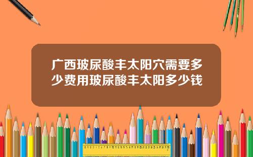 广西玻尿酸丰太阳穴需要多少费用玻尿酸丰太阳多少钱