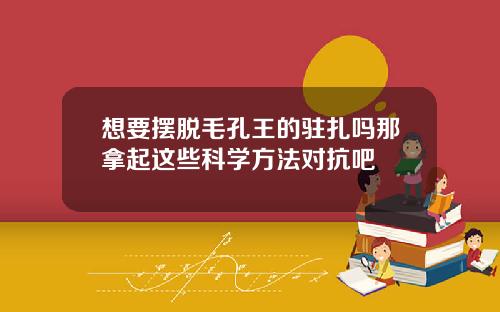 想要摆脱毛孔王的驻扎吗那拿起这些科学方法对抗吧