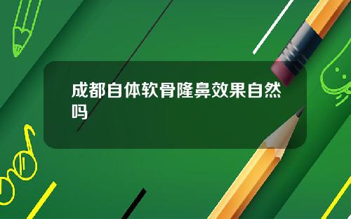 成都自体软骨隆鼻效果自然吗