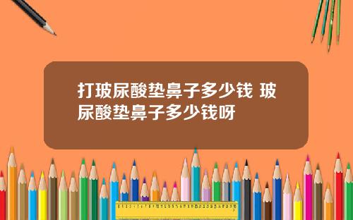 打玻尿酸垫鼻子多少钱 玻尿酸垫鼻子多少钱呀