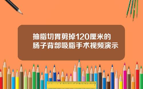 抽脂切胃剪掉120厘米的肠子背部吸脂手术视频演示