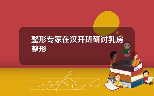 整形专家在汉开班研讨乳房整形