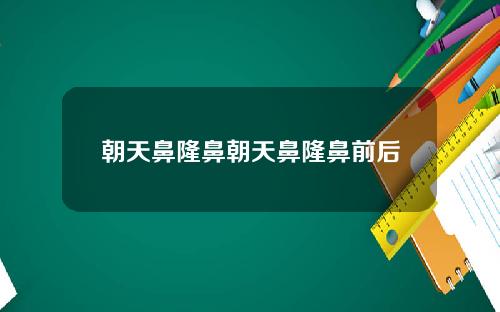 朝天鼻隆鼻朝天鼻隆鼻前后
