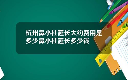 杭州鼻小柱延长大约费用是多少鼻小柱延长多少钱