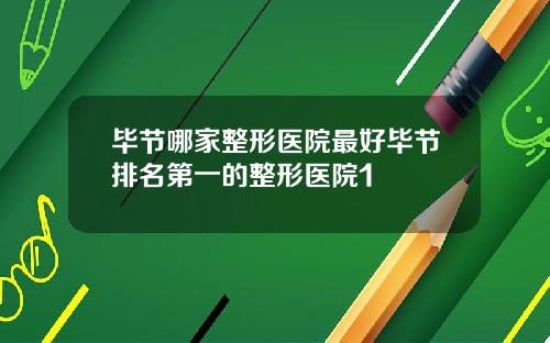毕节哪家整形医院最好毕节排名第一的整形医院1