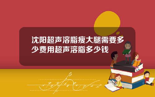 沈阳超声溶脂瘦大腿需要多少费用超声溶脂多少钱
