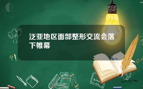 泛亚地区面部整形交流会落下帷幕