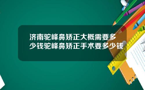 济南驼峰鼻矫正大概需要多少钱驼峰鼻矫正手术要多少钱
