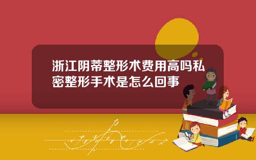 浙江阴蒂整形术费用高吗私密整形手术是怎么回事