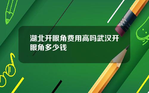 湖北开眼角费用高吗武汉开眼角多少钱