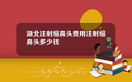 湖北注射缩鼻头费用注射缩鼻头多少钱