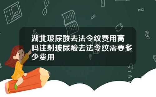 湖北玻尿酸去法令纹费用高吗注射玻尿酸去法令纹需要多少费用